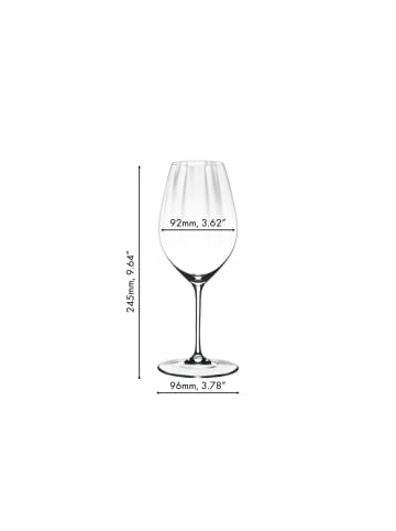 RIEDEL Glas 2er Set Rieslinggläser inklusive Poliertuch Performance 623 ml in transparent