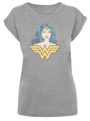 F4NT4STIC T-Shirt DC Comics Superhelden Wonder Woman Gaze in grau meliert