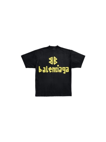 Balenciaga Tape Optik T-Shirt Schwarz