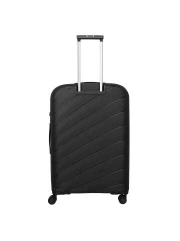 travelite Burano 4 Rollen Kofferset 3-teilig mit Dehnfalte in black