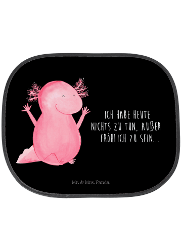Mr. & Mrs. Panda Sonnenschutz Auto Axolotl Hurra mit Spruch in Schwarz