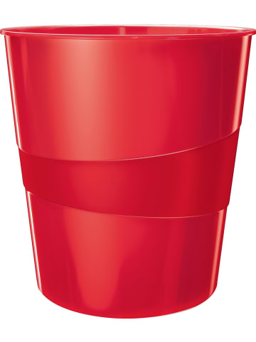 Leitz Papierkorb Wow 15l Polystyren rot
