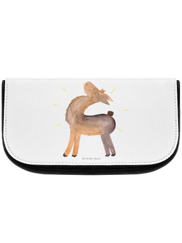 Mr. & Mrs. Panda Beauty Bag Lama Stolz ohne Spruch in Weiß