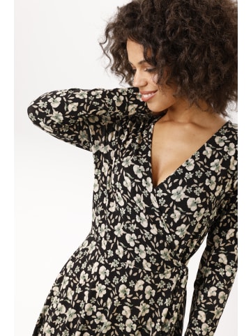 Aniston CASUAL Jerseykleid in schwarz-hellbeige-grün-beige