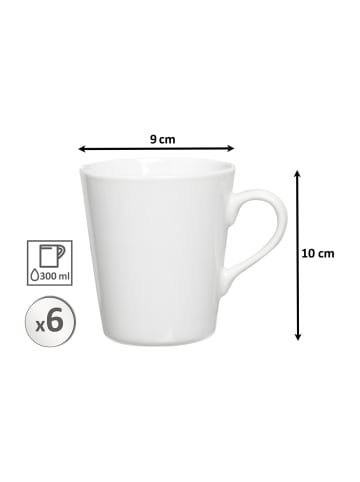 Ritzenhoff & Breker 6er Set Kaffeebecher Vio 300 ml in weiß