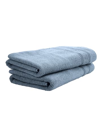 UNCOVER BY SCHIESSER Duschtuch Brooklyn im 2er Set in Hellblau