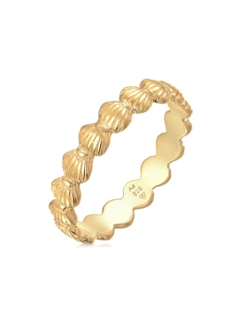 Elli Ring 925 Sterling Silber Muschel in Gold