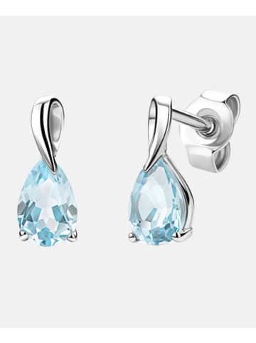 Diamant L'éternel Ohrstecker aus 375 Weißgold mit Topas