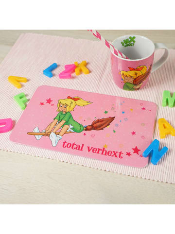 Geda Labels Frühstücksbrettchen Bibi Blocksberg total verhext in Pink - 23,5x14,5x0,3cm