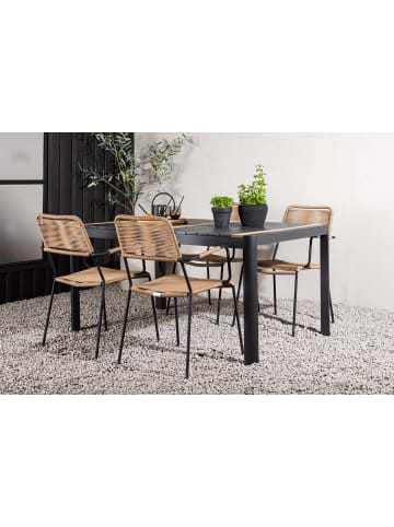 ebuy24 Gartenset Togo 5-teilig Braun 90 x 150 cm
