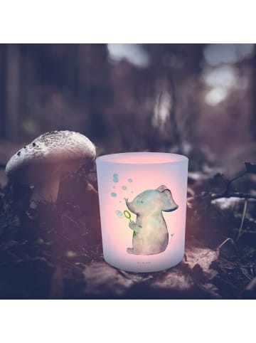Mr. & Mrs. Panda Windlicht Glas Elefant Seifenblasen ohne Spruch in Transparent