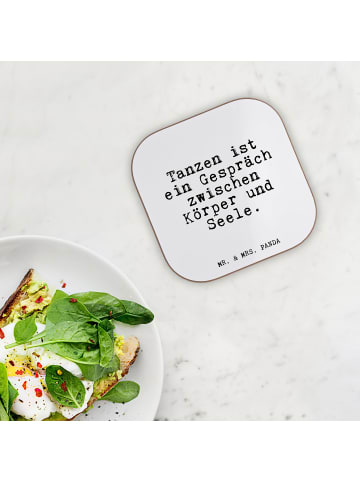 Mr. & Mrs. Panda Untersetzer für Gläser Tanzen ist ein Gespräch.... in Weiß