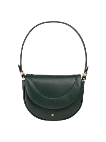 DuDu Schultertasche Leder 22 cm in mangrove
