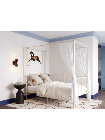 Beliani Himmelbett ARTONNE in Beige - (W) 96 x (H) 193 x (L) 207 cm
