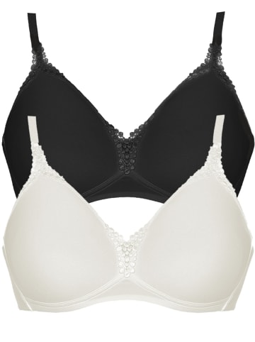 Viania 2er Pack Spacer BH Carola in cream schwarz