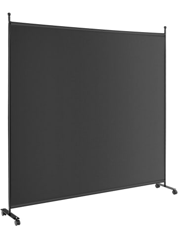 COSTWAY 184cm Raumteiler auf Rollen in Schwarz