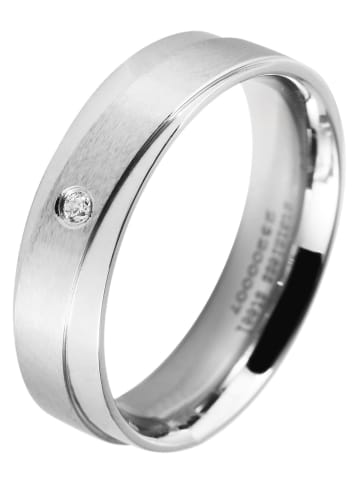 Adeliás Damen Ring aus Edelstahl mit Strass Steinchen in silber