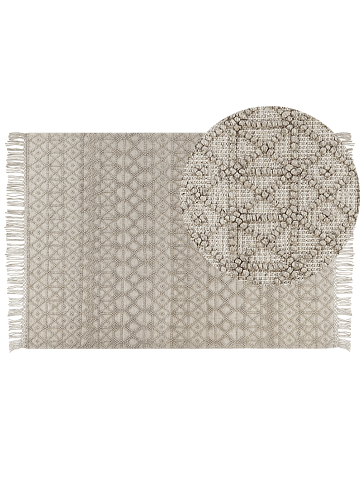 Beliani Kurzflor ALUCRA in Beige - (W) 160 x (H) 1 x (L) 230 cm