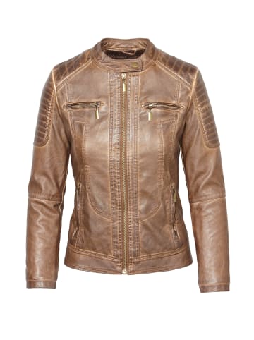 KOROSHI Leder-Effektjacke in beige
