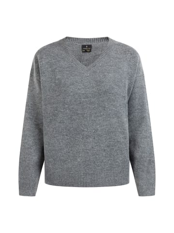DreiMaster Klassik Damen Strick Pullover in Grau Melange