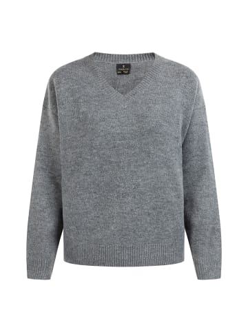 DreiMaster Klassik Strick Pullover in Grau Melange