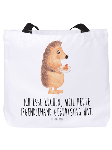 Mr. & Mrs. Panda Shopper Igel Kuchenstück mit Spruch in Weiß