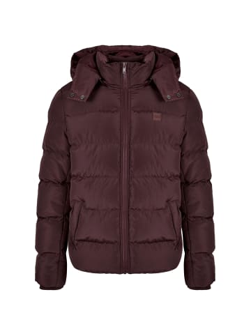 Urban Classics Kapuzensweatjacke Hooded Puffer in weinrot