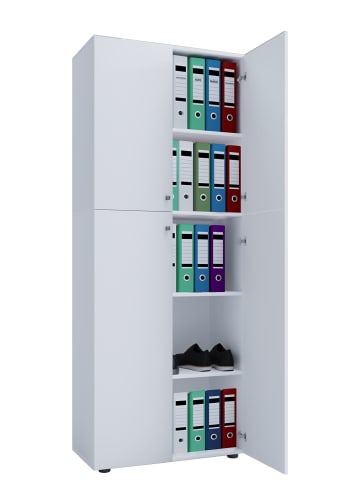 ebuy24 Büroschrank Lona Weiß 70 x 40 cm