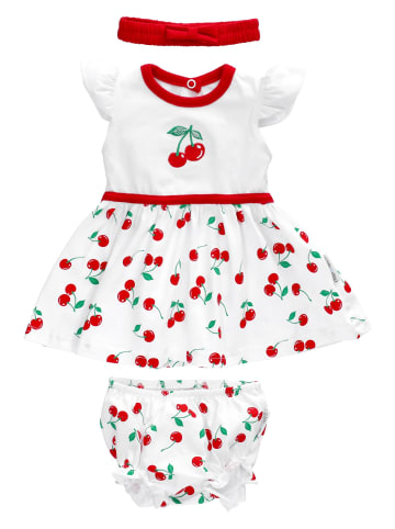 Baby Sweets 3tlg Set Kleid + Shorts + Mütze Lieblingsstücke Kleider in rot weiß