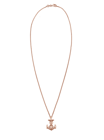 Elli Halskette 925 Sterling Silber Anker, Infinity, Kreuz in Rosegold