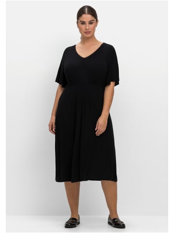 sheego Midikleid in schwarz