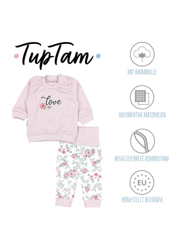 TupTam 2tlg.- Set Langarmshirt und Hose in rosa/grün