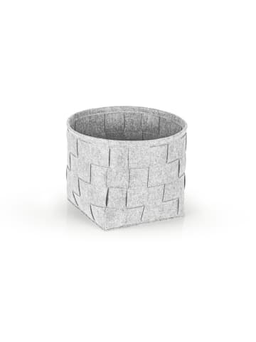 N8WERK Aufbewahrungskorb Filz 32cm hellgrau  grau