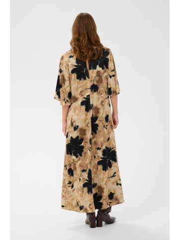 Soaked in Luxury Kleid SLRiyan Lockere Passform in Timberwolf Watercolor Print