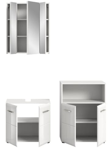 ebuy24 Badmöbelset Ice Weiß 135 x 32 cm