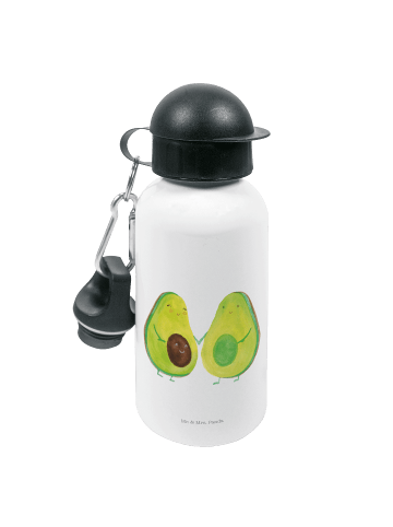 Mr. & Mrs. Panda Kindertrinkflasche Avocado Pärchen ohne Spruch in Weiß