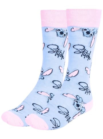 Cerda 3er - Pack Socken Disney Lilo & Stitch Geschenkset Gr. 36-43 in Blau