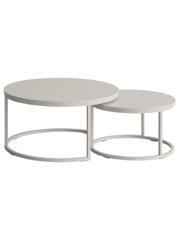 home24 home24 Couchtisch 2er-Set aus Holzwerkstoff in Kaschmir - 106 x 44 x 87 cm in Beige