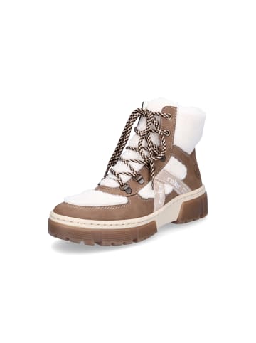 rieker Schnürboot in Beige Weiß
