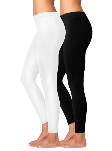 Vivance Active Leggings in weiß, schwarz