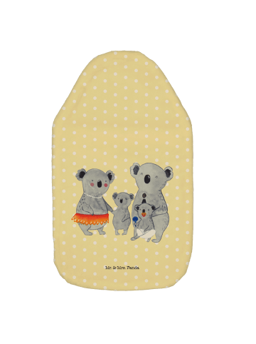 Mr. & Mrs. Panda Bettflasche Koala Familie ohne Spruch in Gelb Pastell