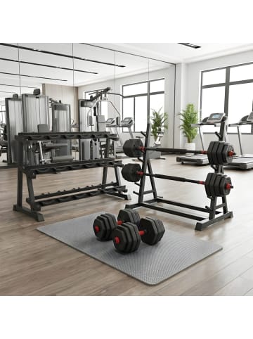 SONGMICS Hanteln Stefan in Schwarz - (B)22 x (H)20 x (T)113 cm