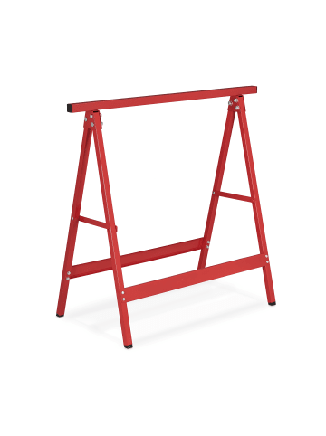 relaxdays 2 x Klappbock in Rot - (B)78 x (H)75 x (T)40 cm