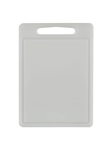 my basics Schneidbrett aus Kunststoff, mit Saftrille, 35 x 25 cm in Weiß in Weiß