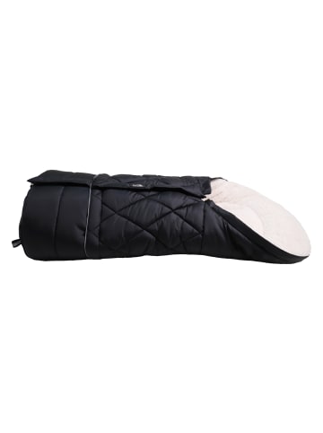 Kaiser Naturfellprodukte Kinderwagen-Fußsack Moony 2in1, Sherpa Fleece black/creme