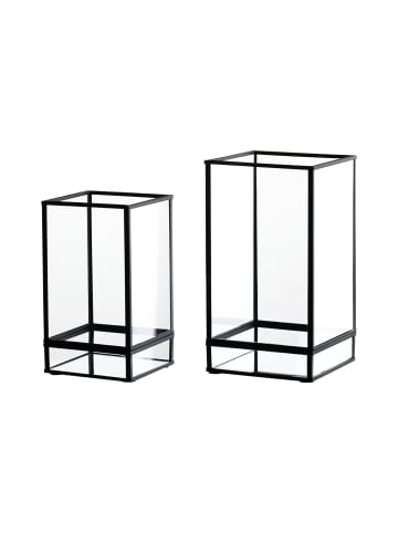 Ritzenhoff & Breker 2-tlg. Windlichter-Set Nero in Schwarz-Transparent – in schwarz-transparent