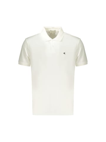Calvin Klein Weiß Herren Poloshirt Hemd aus Baumwolle