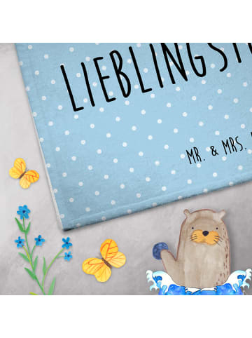 Mr. & Mrs. Panda gäste wc handtuch Fuchs Mama mit Spruch in Blau Pastell