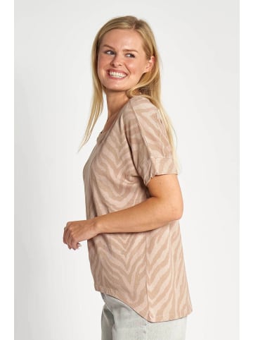 ZHRILL T-Shirt ZHRAHEL AOP TAUPE in TAUPE