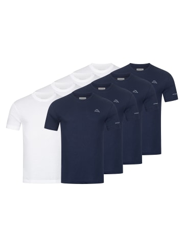 Kappa Kappa 8er Set T-Shirt BASIC in 4xWeiß / 4x Navy